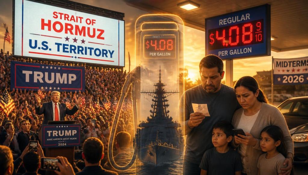 Trump Vows to Declare Strait of Hormuz “U.S. Territory” — and Urges Americans to Accept Higher Gas&nbsp;Prices