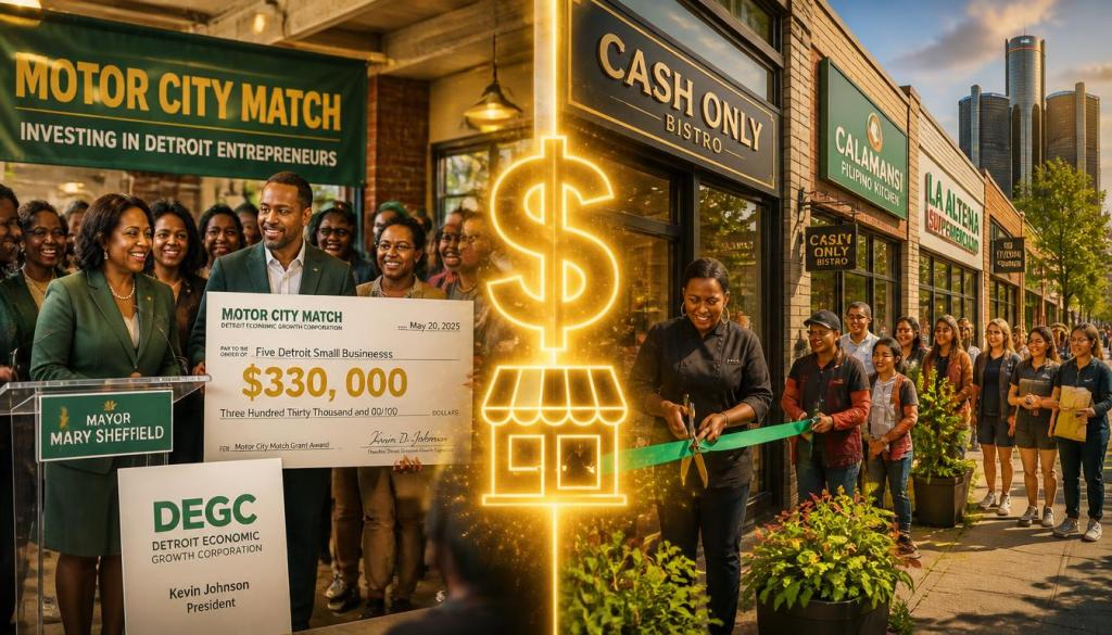 Motor City Match Awards $330K to Five Detroit Small Businesses — 90% Minority-Owned, 88%&nbsp;Woman-Owned